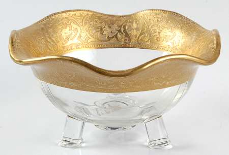 Georgian Gold 6" 3-Footed Bon Bon