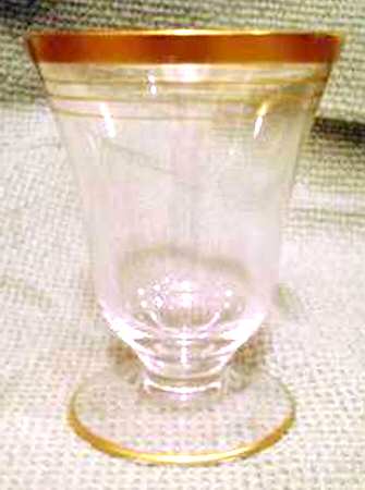 Gold Band Footed Tumbler