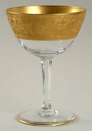 Gold Lace Clear Champagne/Tall Sherbet