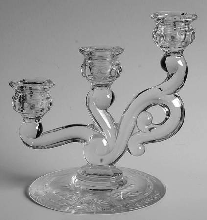 Hostess (Stem 75, Cut 17) 3 Light Candlestick