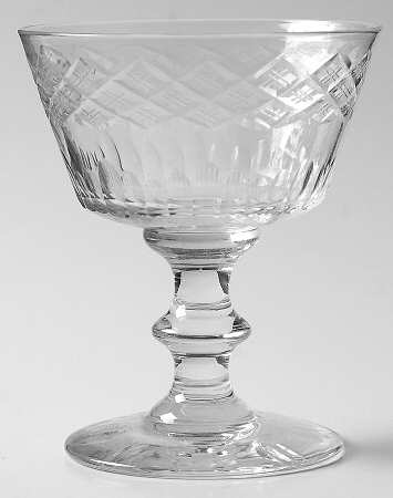 Oxford (Cut, Stem 682) Champagne/Tall Sherbet by Glastonbury - Lotus