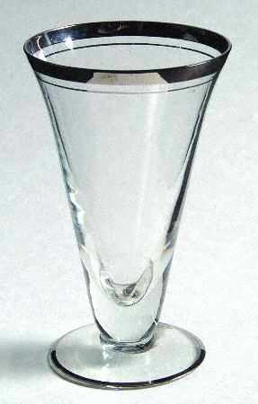Platinum Band "A" Juice Glass