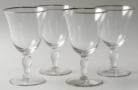 Prelude (Platinum Trim) Water Goblet - Set of 4