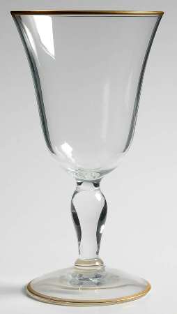 Princess Clear (Gold Trim) Wine Glass