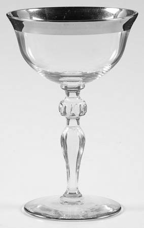 Puritan (Platinum Trim, Stem #87) Champagne/Tall Sherbet