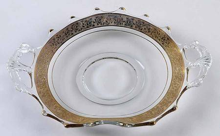 Rambler Rose 1125 Gold 8" 2 Handled Plate