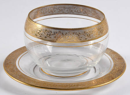 Rambler Rose 35 Gold (Non Optic) Mayonnaise Bowl and Underplate