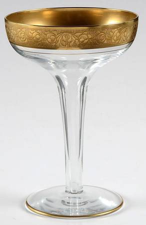 Rambler Rose 35 Gold (Non Optic) Tall Hollow Stem Champagne