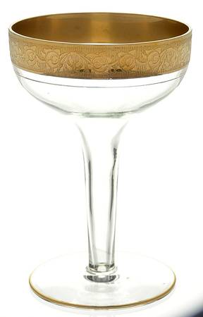 Rambler Rose 35 Gold (Non Optic) Tall Hollow Stem Champagne