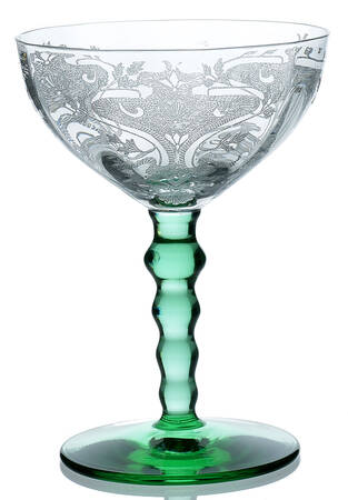 Revere (Stem 24, Green Stem) Champagne/Tall Sherbet