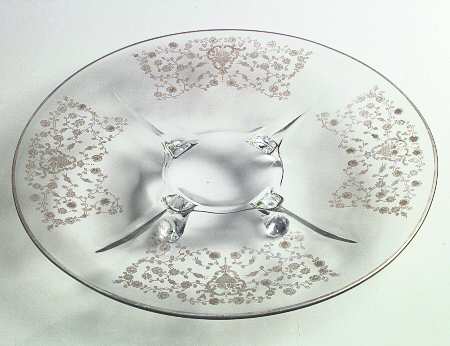 Rose Bud (Gold Encrusted, Stem 86) 14" 4-Toed Plate