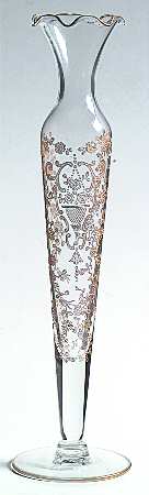 Rose Bud (Gold Encrusted, Stem 86) Bud Vase