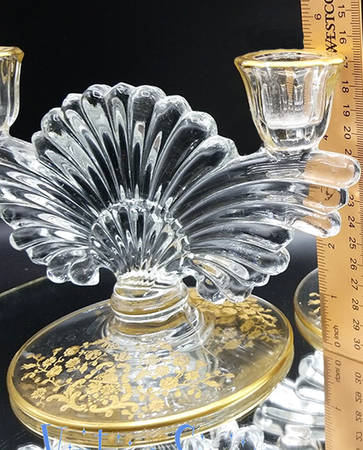 Rose Bud (Stem 67) Double Light Candlestick