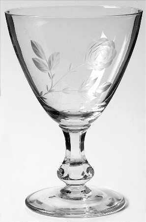 Rose (Cut, Stem #L15) Water Goblet