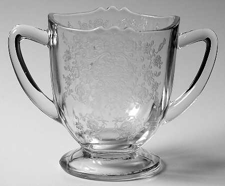 Rose Bud Clear (Stem 1500) Footed Open Sugar