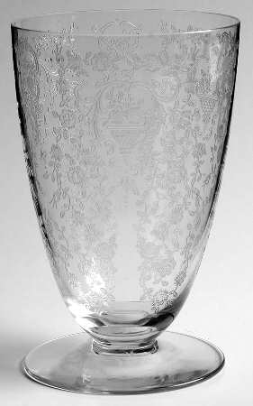 Rose Bud Clear (Stem 1500) Footed Tumbler