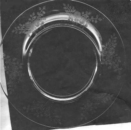 Rose (Stem #26, Etch) 7" Salad Plate