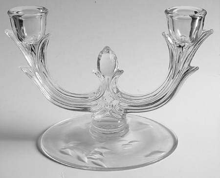 Serenity Double Light Candlestick by Glastonbury - Lotus