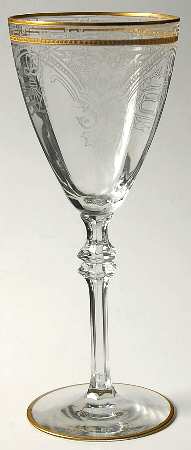 Sophia Clear (Gold Trim, Stem 55) by Glastonbury - Lotus