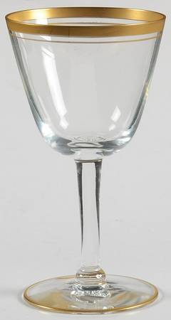 Theme (Gold Trim) Wine Glass