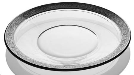 Triumph Clear (Platinum Trim) Luncheon Plate