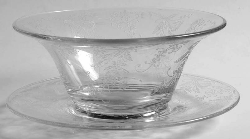 Vesta Clear (Stem 75) Mayonnaise Bowl and Underplate