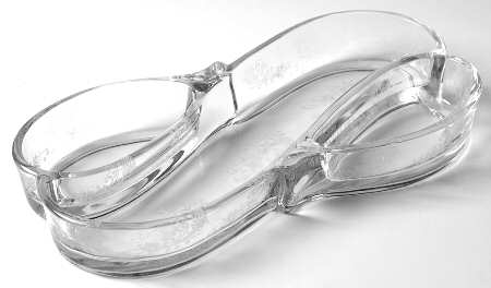 Vesta Clear (Stem 75) 10" Oblong 3 Part Celery/Relish