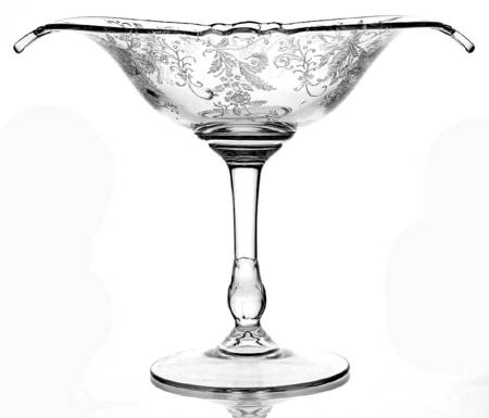 Vesta Clear (Stem 75) Oval Compote (Height X Width)
