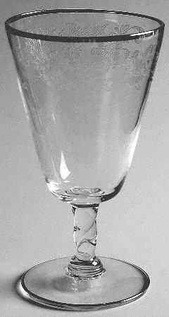 Vintage (Platinum Band) Juice Glass by Glastonbury - Lotus