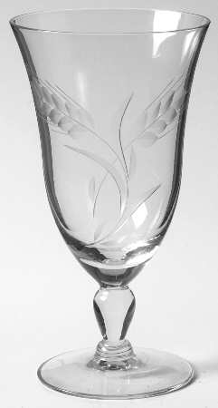 Wheat Spray Clear Juice Glass