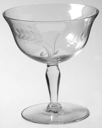 Wheat Spray Clear Champagne/Tall Sherbet