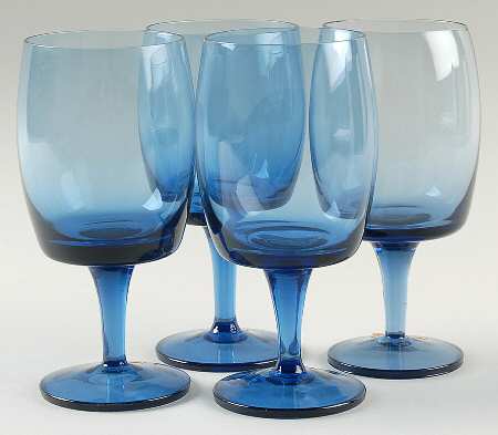 Accent Deep Blue (Navy) Water Goblet - Set of 4