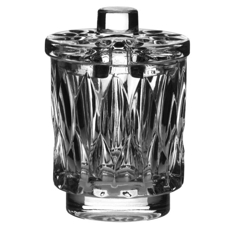 Althea (Cut) Mustard & Lid by Gorham Crystal