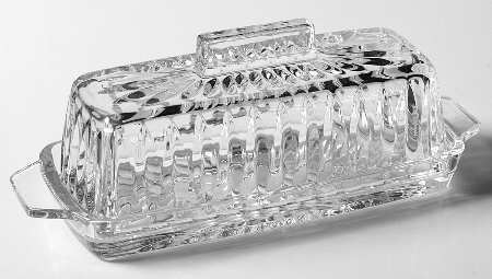 Althea (Cut) 1/4 Pound Covered Butter by Gorham Crystal