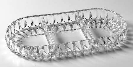 Althea (Cut) 12" Oval 3 Part Relish