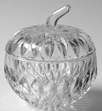 Althea (Cut) Apple Box with Lid by Gorham Crystal