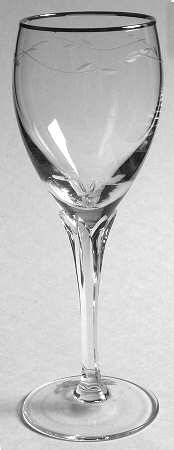 Celeste (Newer, Cut, Platinum Trim) Wine Glass