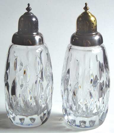 Chantilly (Vertical Cuts) Shaker Set & Sterling Lids