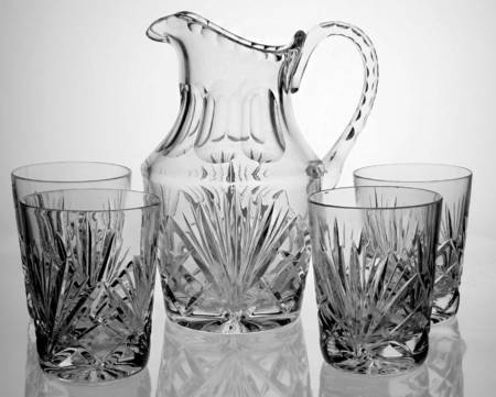 Cherrywood Clear (5 Pc) Set-Pitcher 40 Oz & 4 Double Old Fashions