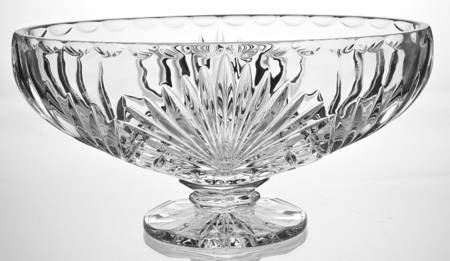 Cherrywood Clear 10" Oval Footed Bowl