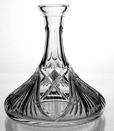 Cherrywood Clear Ships Decanter No Stopper