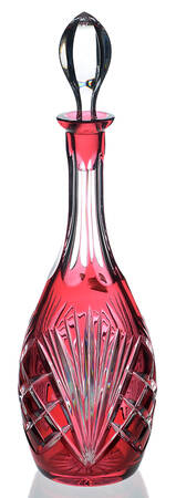 Cherrywood Clear Ruby Decanter & Stopper