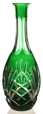 Cherrywood Clear Emerald Green Decanter No Stopper