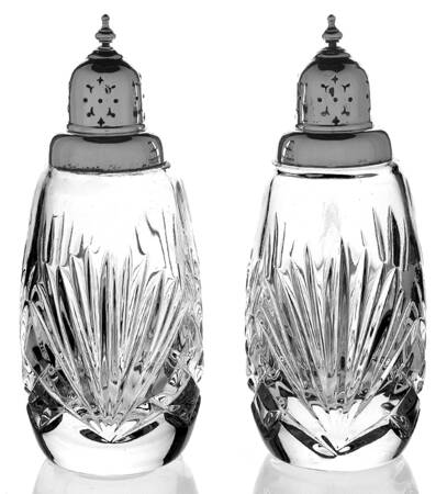 Cherrywood Clear Shaker Set w/Metal Lids