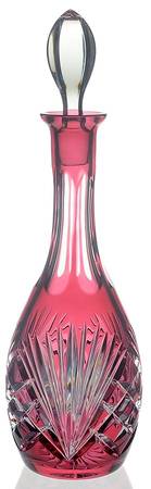 Cherrywood Clear Ruby Cordial Decanter & Stopper