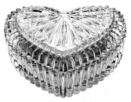 Cherrywood Clear Large Heart Box with Lid