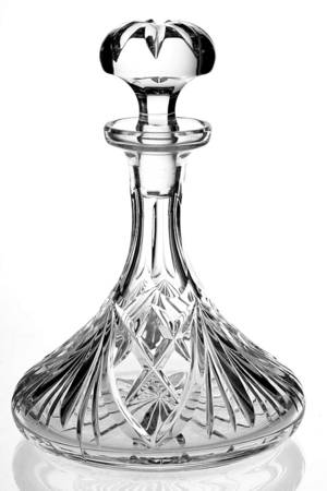 Cherrywood Clear Ships Decanter & Stopper