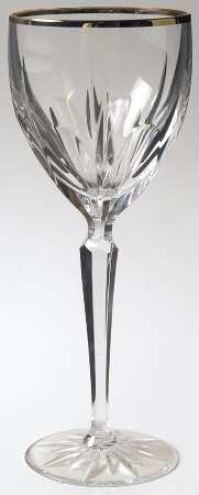 Clermont Gold Wine Glass by Gorham Crystal