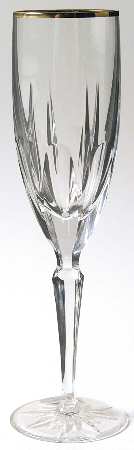 Clermont Gold Fluted Champagne by Gorham Crystal