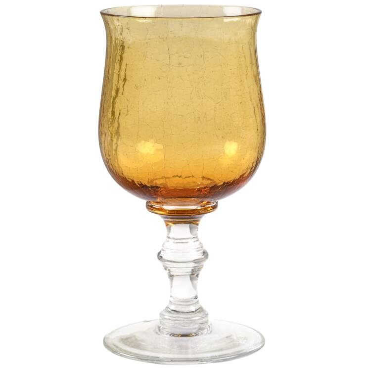 Crystalline Amber Wine Glass